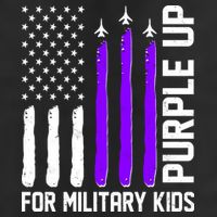 Purple Up For Military Kids Garment-Dyed Heavyweight T-Shirt