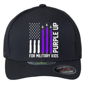 Purple Up For Military Kids Flexfit Unipanel Trucker Cap