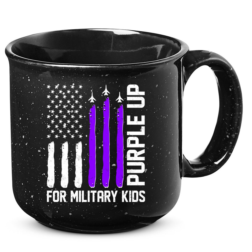 Purple Up For Military Kids 15oz Campfire Ceramic Mug