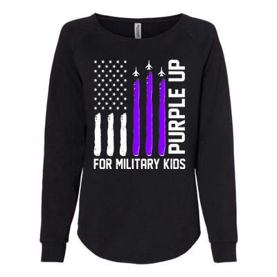 Purple Up For Military Kids Womens California Wash Sweatshirt