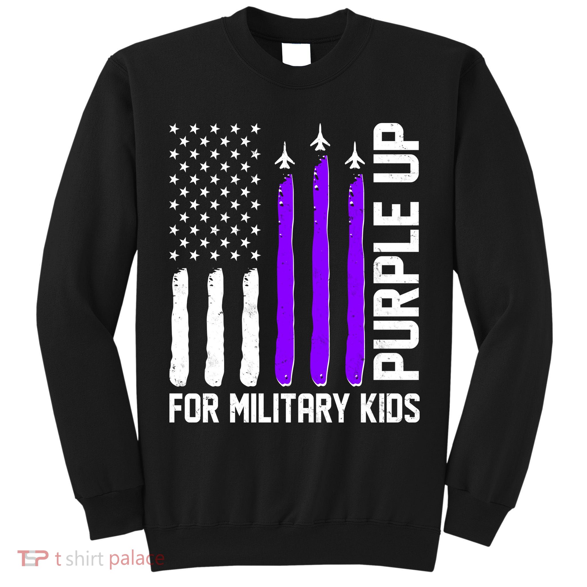 Purple Up For Military Kids Tall Sweatshirt