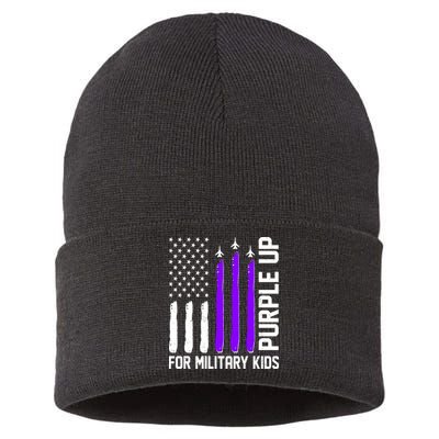 Purple Up For Military Kids Sustainable Knit Beanie