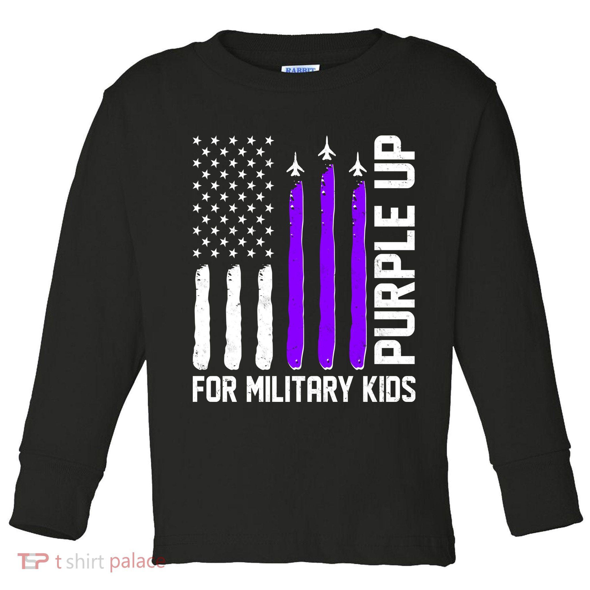 Purple Up For Military Kids Toddler Long Sleeve Shirt
