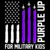 Purple Up For Military Kids Cropped Pullover Crew