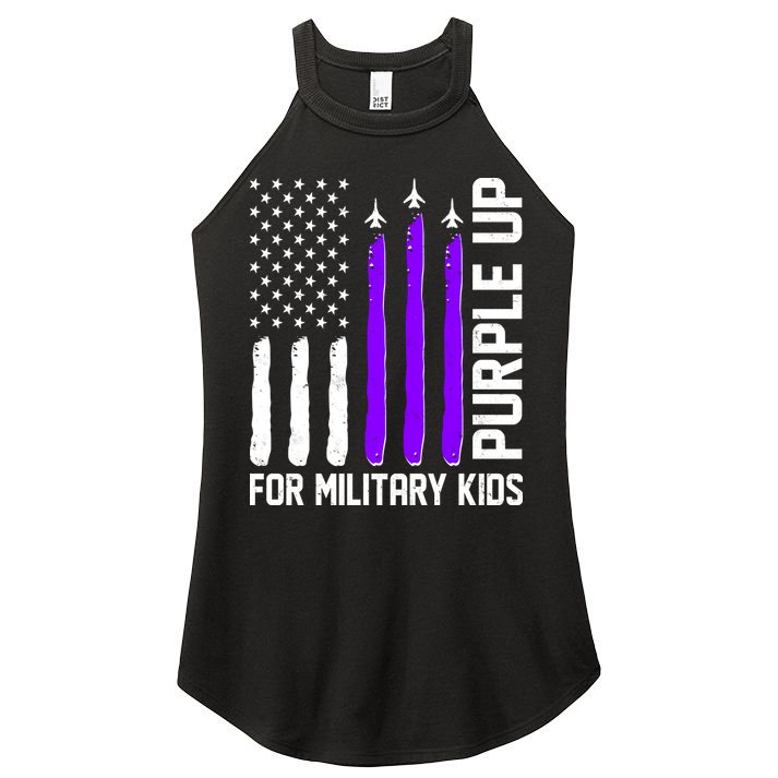 Purple Up For Military Kids Women's Perfect Tri Rocker Tank