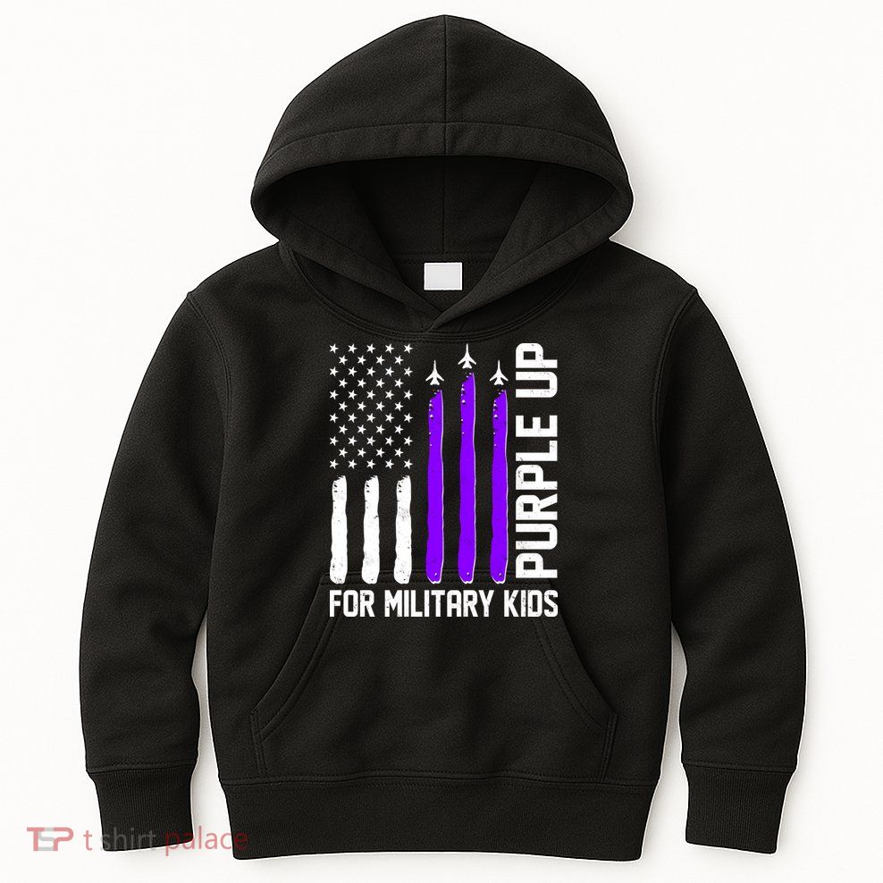 Purple Up For Military Kids Kids Hoodie