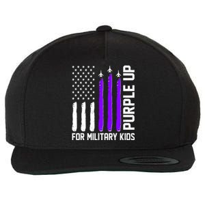 Purple Up For Military Kids Wool Snapback Cap