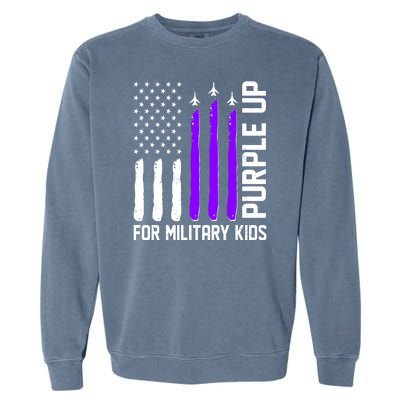 Purple Up For Military Kids Garment-Dyed Sweatshirt