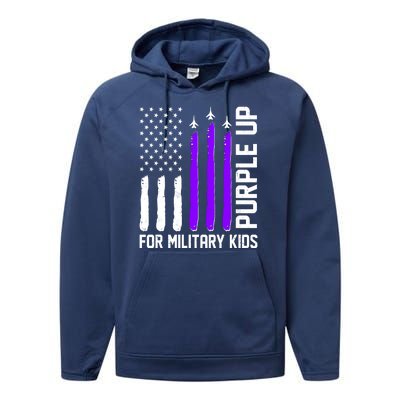 Purple Up For Military Kids Performance Fleece Hoodie