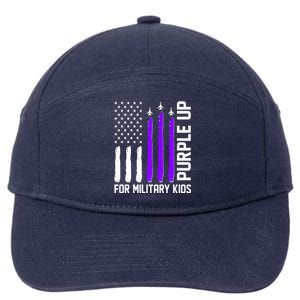 Purple Up For Military Kids 7-Panel Snapback Hat