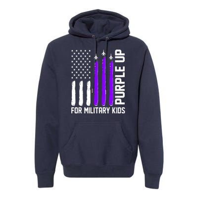 Purple Up For Military Kids Premium Hoodie