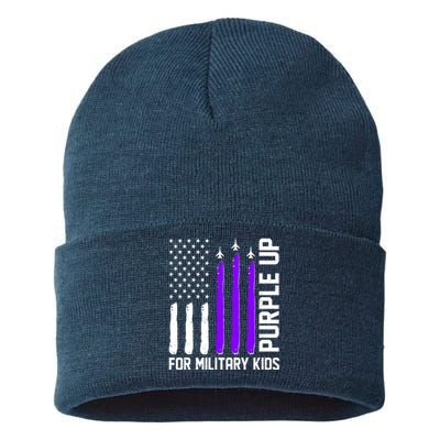 Purple Up For Military Kids Sustainable Knit Beanie