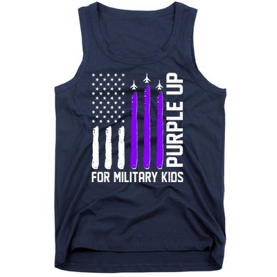 Purple Up For Military Kids Tank Top