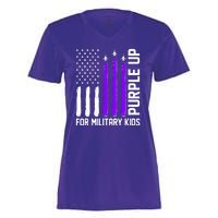 Purple Up For Military Kids Women's Momentum V-Neck T-Shirt