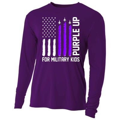 Purple Up For Military Kids Cooling Performance Long Sleeve Crew