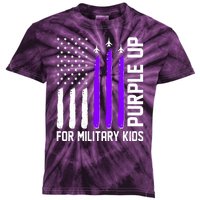 Purple Up For Military Kids Kids Tie-Dye T-Shirt