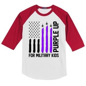 Purple Up For Military Kids Kids Colorblock Raglan Jersey