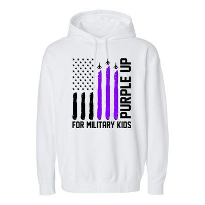 Purple Up For Military Kids Garment-Dyed Fleece Hoodie