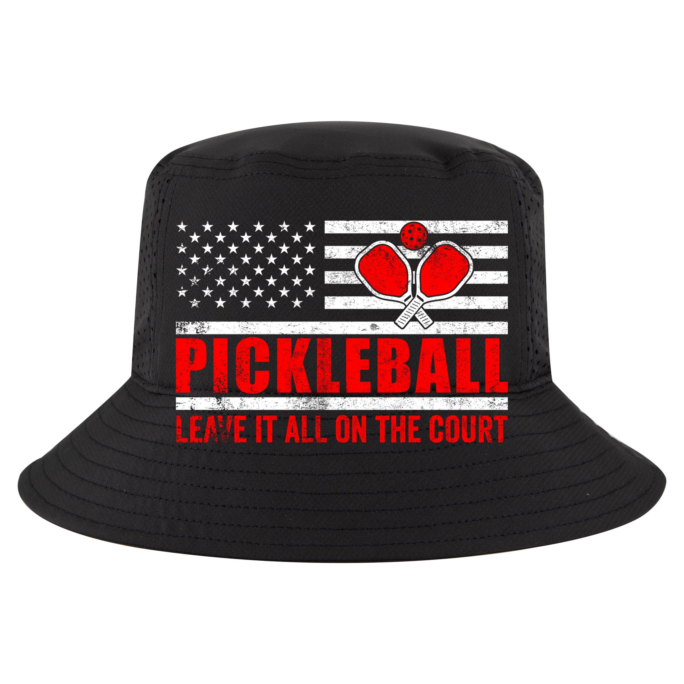 Pickleball USA Flag Leave It All On The Court Pickle Ball Doggie Tank