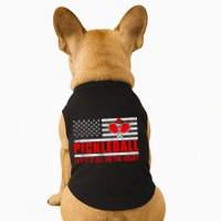 Pickleball USA Flag Leave It All On The Court Pickle Ball Doggie Tank