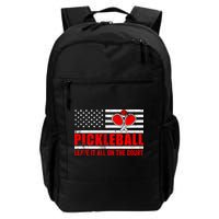 Pickleball USA Flag Leave It All On The Court Pickle Ball Backpack