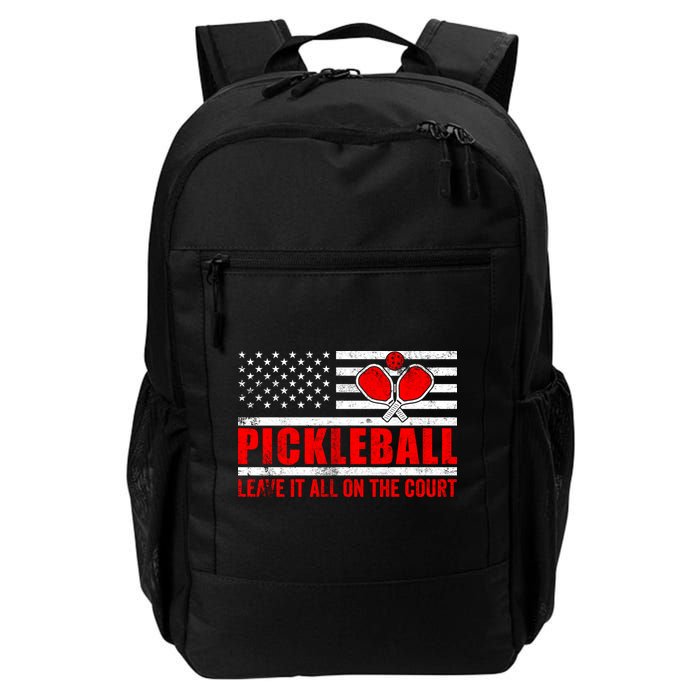 Pickleball USA Flag Leave It All On The Court Pickle Ball Backpack