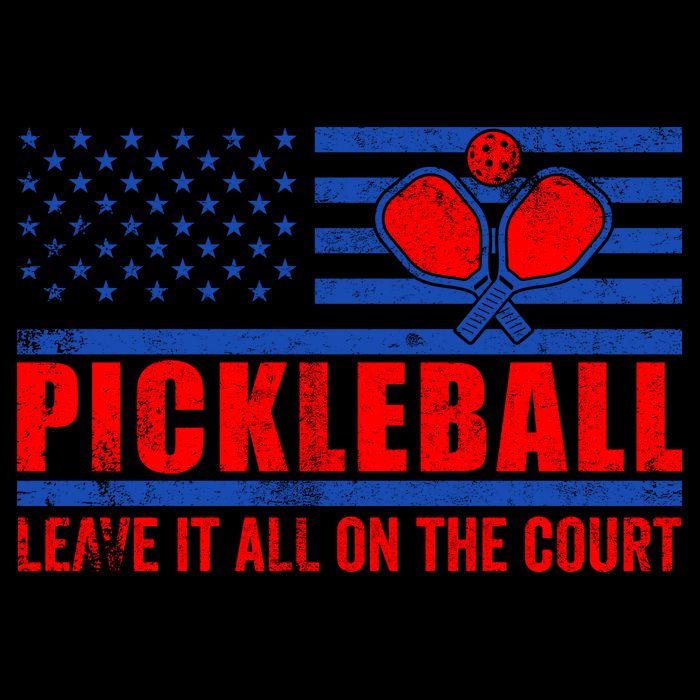 Pickleball USA Flag Leave It All On The Court Pickle Ball Mug