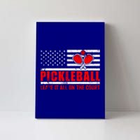 Pickleball USA Flag Leave It All On The Court Pickle Ball Canvas