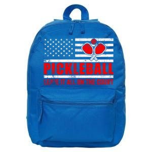 Pickleball USA Flag Leave It All On The Court Pickle Ball 16 in Basic Backpack