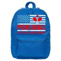 Pickleball USA Flag Leave It All On The Court Pickle Ball 16 in Basic Backpack