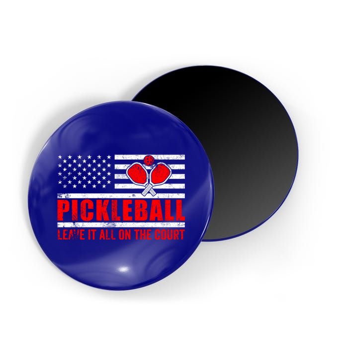 Pickleball USA Flag Leave It All On The Court Pickle Ball Magnet