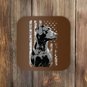 Patriotic USA Flag Black Labrador Gift For Lab Owners Short Sleeve Coaster