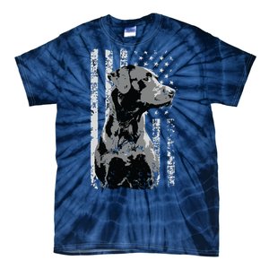 Patriotic USA Flag Black Labrador Gift For Lab Owners Short Sleeve Tie-Dye T-Shirt