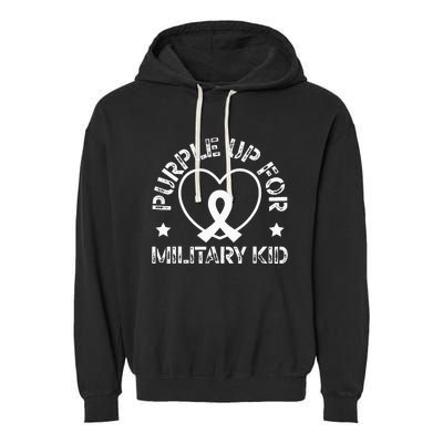 Purple Up For Military Soldier Military Child Month Garment-Dyed Fleece Hoodie