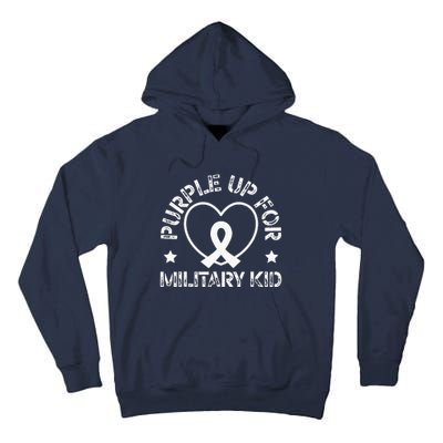 Purple Up For Military Soldier Military Child Month Tall Hoodie