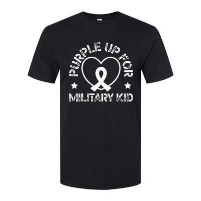 Purple Up For Military Soldier Military Child Month Softstyle CVC T-Shirt