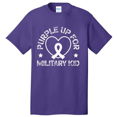 Purple Up For Military Soldier Military Child Month Tall T-Shirt