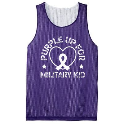 Purple Up For Military Soldier Military Child Month Mesh Reversible Basketball Jersey Tank