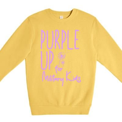 Purple Up For Military Military Month Purple Up Meaningful Gift Premium Crewneck Sweatshirt