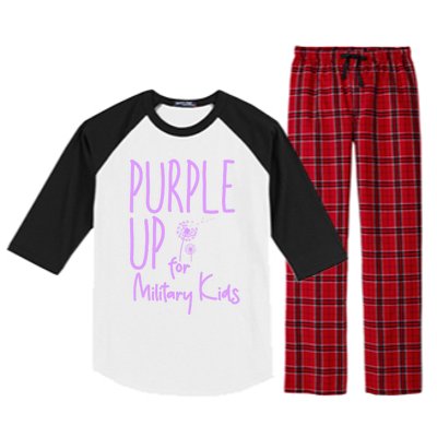 Purple Up For Military Military Month Purple Up Meaningful Gift Raglan Sleeve Pajama Set