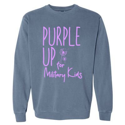 Purple Up For Military Military Month Purple Up Meaningful Gift Garment-Dyed Sweatshirt