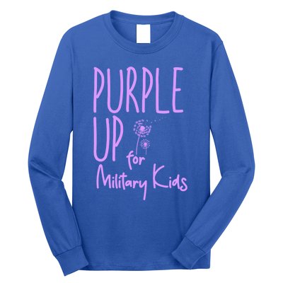 Purple Up For Military Military Month Purple Up Meaningful Gift Long Sleeve Shirt