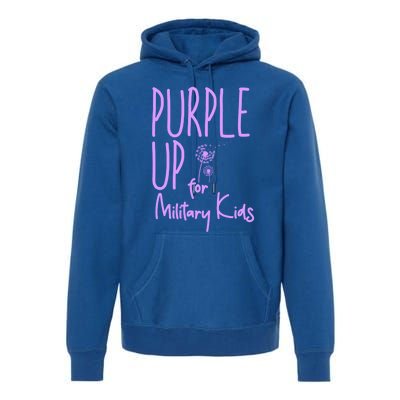 Purple Up For Military Military Month Purple Up Meaningful Gift Premium Hoodie