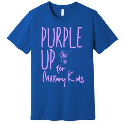 Purple Up For Military Military Month Purple Up Meaningful Gift Premium T-Shirt