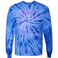 Purple Up For Military Military Month Purple Up Meaningful Gift Tie-Dye Long Sleeve Shirt