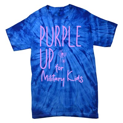 Purple Up For Military Military Month Purple Up Meaningful Gift Tie-Dye T-Shirt