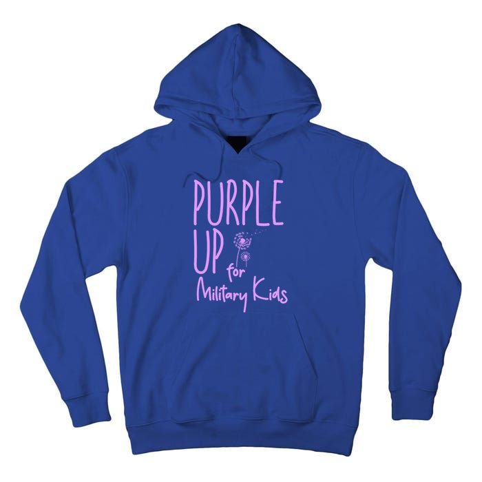 Purple Up For Military Military Month Purple Up Meaningful Gift Tall Hoodie