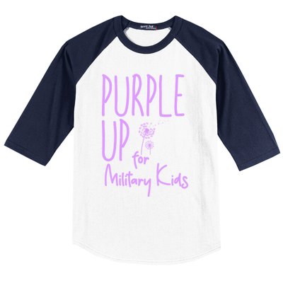 Purple Up For Military Military Month Purple Up Meaningful Gift Baseball Sleeve Shirt