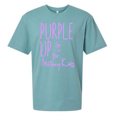 Purple Up For Military Military Month Purple Up Meaningful Gift Sueded Cloud Jersey T-Shirt