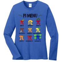 Pi U Funny Pi Day Math Teacher Cute Gift Ladies Long Sleeve Shirt